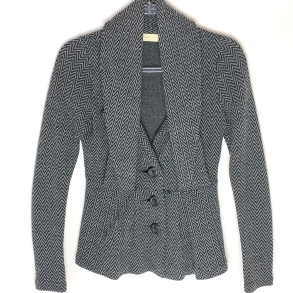 Sleeping on snow herringbone wool blend sweater jacket size small